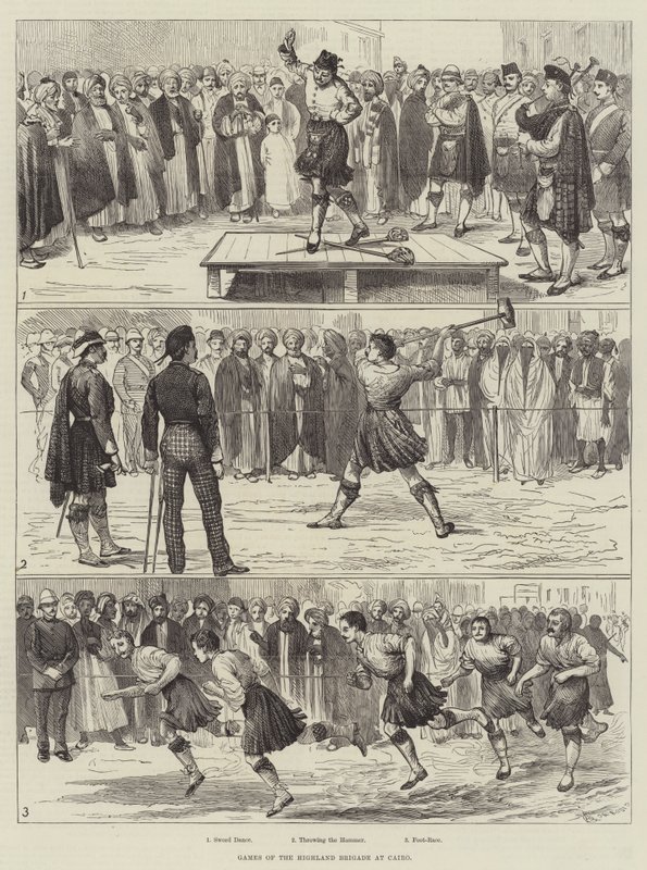 Spel från Highland Brigade i Kairo av Alfred Courbould