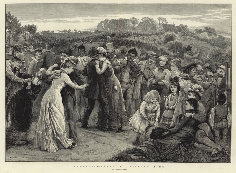 Hampstead Heath vid semestertid av Alfred Edward Emslie