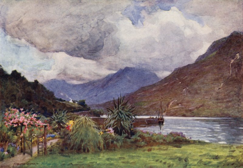 En trädgård i Leenane, Connemara av Alfred Heaton Cooper