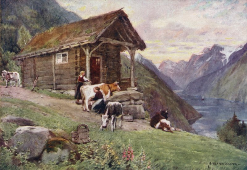 En norsk fjord av Alfred Heaton Cooper