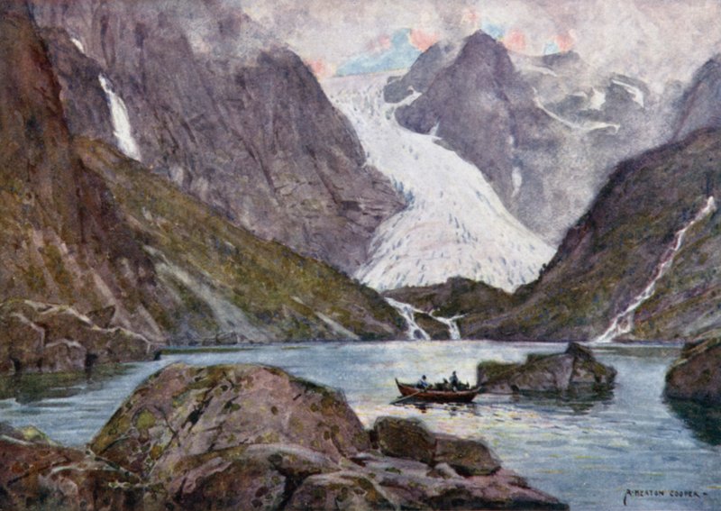 Bondhus glaciär, Hardangerfjorden av Alfred Heaton Cooper