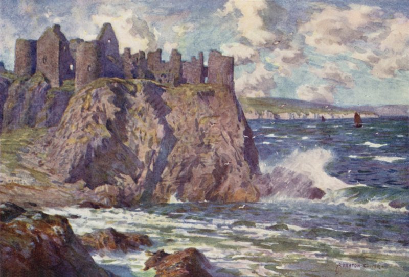 Dunluce Castle, Giants Causeway av Alfred Heaton Cooper