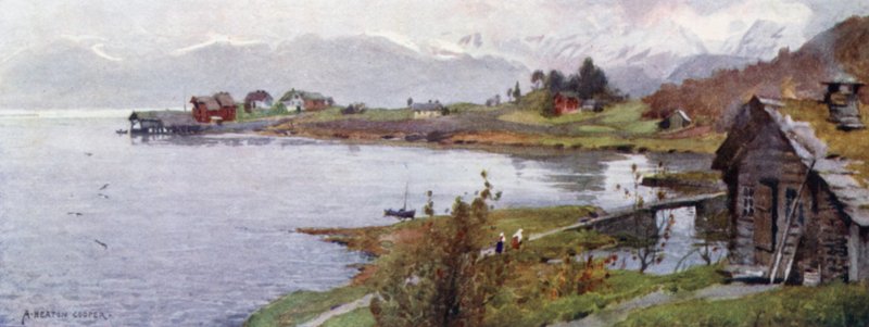 Ostenso, Hardangerfjorden av Alfred Heaton Cooper