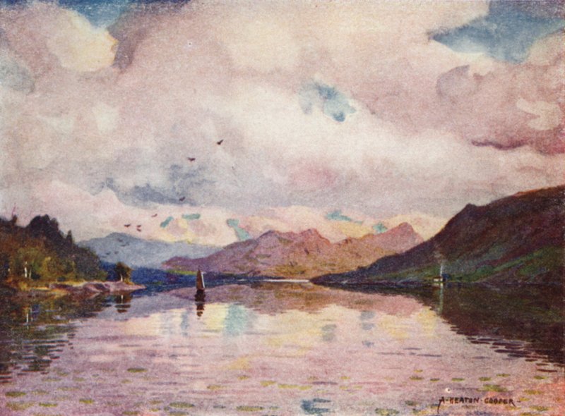Reflektioner, Kylemore Lough av Alfred Heaton Cooper