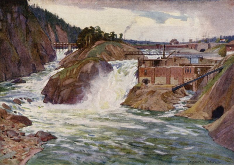 Trollhättanfallen av Alfred Heaton Cooper