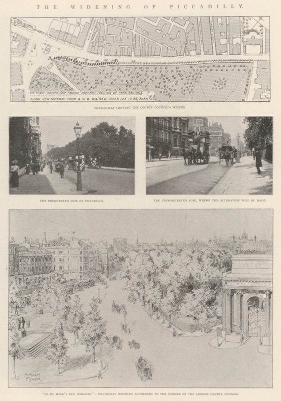 Utvidgningen av Piccadilly av Alfred Hugh Fisher