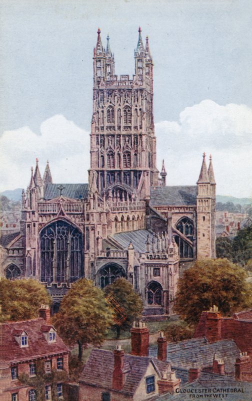 Gloucester Cathedral, från väst av Alfred Robert Quinton