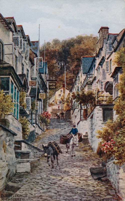 High Street, Clovelly av Alfred Robert Quinton