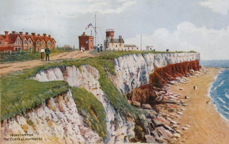 Hunstanton, klipporna och fyren av Alfred Robert Quinton