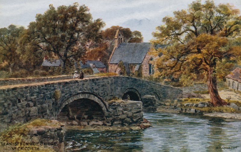 Llanystrumwdy Bridge, Nr. Criccieth av Alfred Robert Quinton