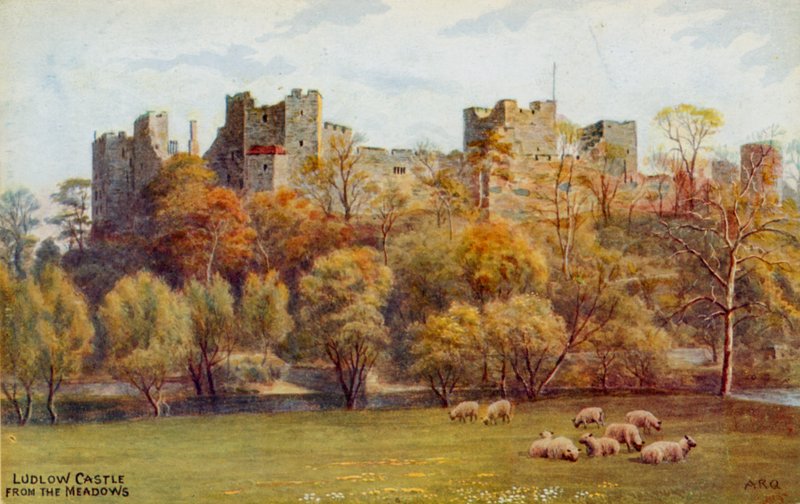 Ludlow Castle från ängarna av Alfred Robert Quinton