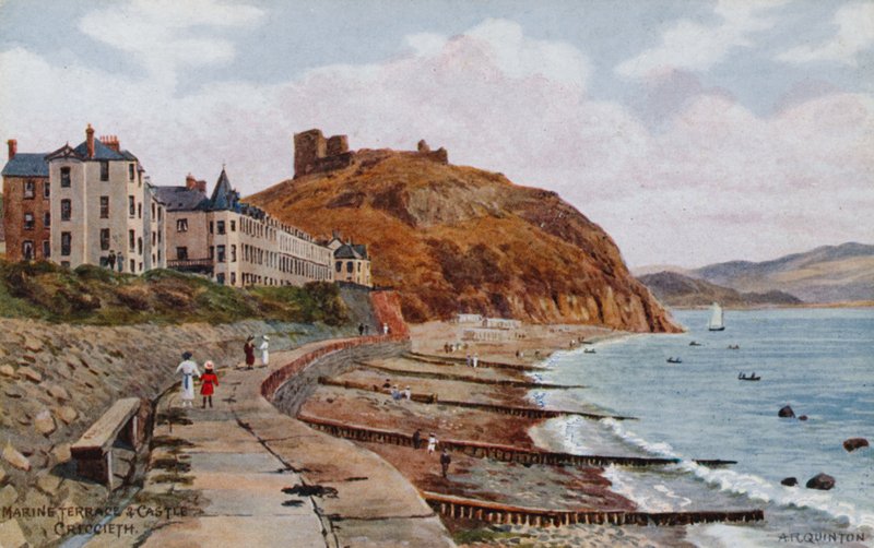 Marine Terrace and Castle, Criccieth av Alfred Robert Quinton