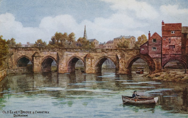 Old Elvet Bridge och Chantry, Durham av Alfred Robert Quinton