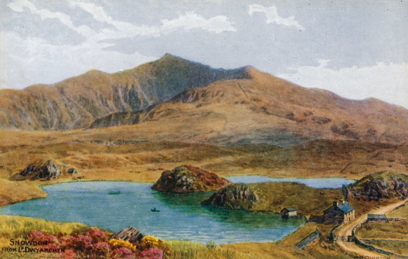 Snowdon från Llyn. Dywarchen av Alfred Robert Quinton