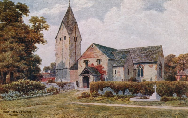 Sompting kyrka nära Worthing av Alfred Robert Quinton