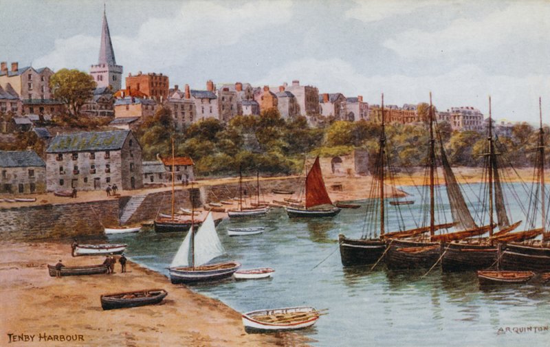 Tenby, hamnen av Alfred Robert Quinton
