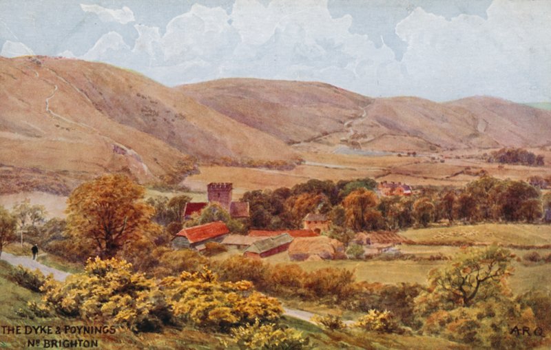 Dyke och Poynings nära Brighton av Alfred Robert Quinton
