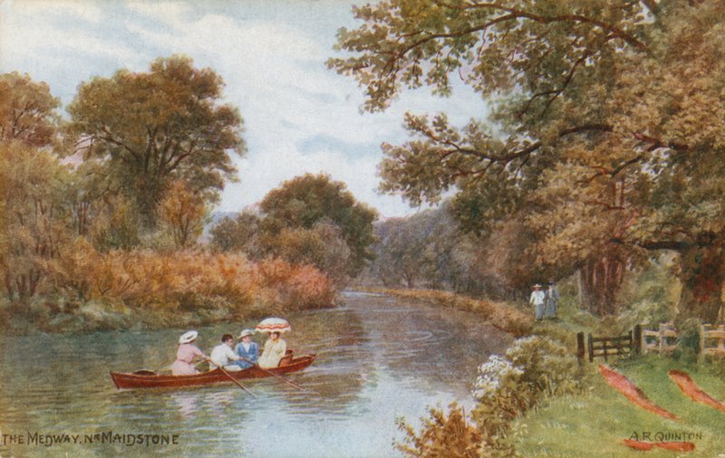 Medway nära Maidstone av Alfred Robert Quinton