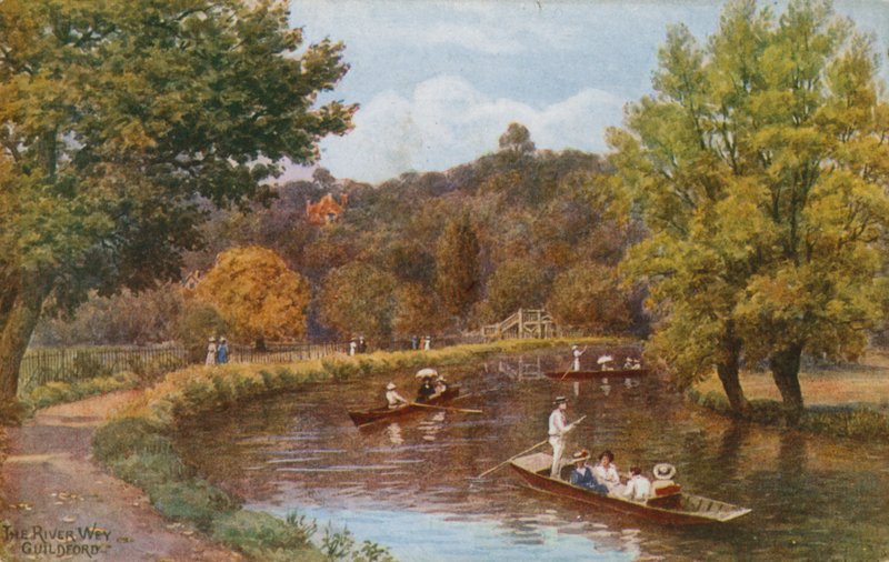 The River Wey, Guildford av Alfred Robert Quinton
