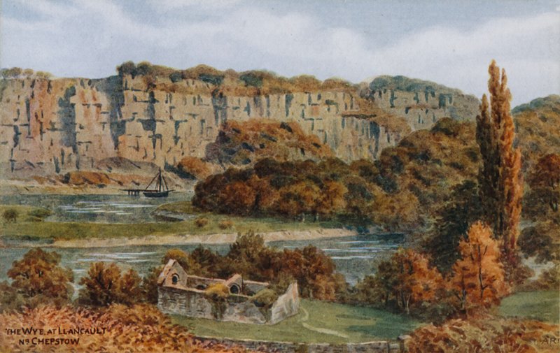 The Wye i Llancault, Nr Chepstow av Alfred Robert Quinton