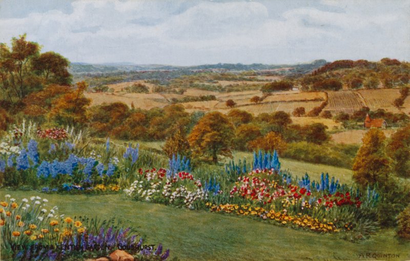 Utsikt från en Kentism Garden, Goudhurst av Alfred Robert Quinton