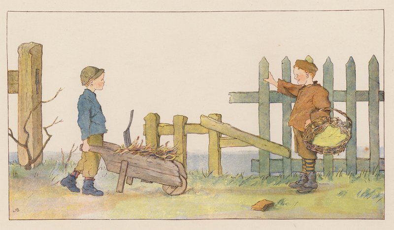 För egen räkning (färglitografi) av Alice Maud Beddington