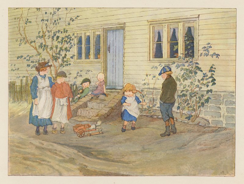Superannuated (färglitografi) av Alice Maud Beddington