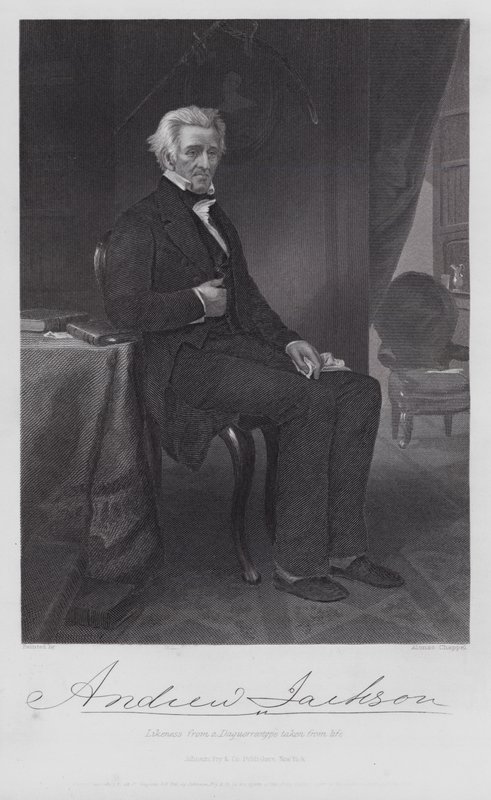Andrew Jackson (gravyr) av Alonzo (after) Chappel
