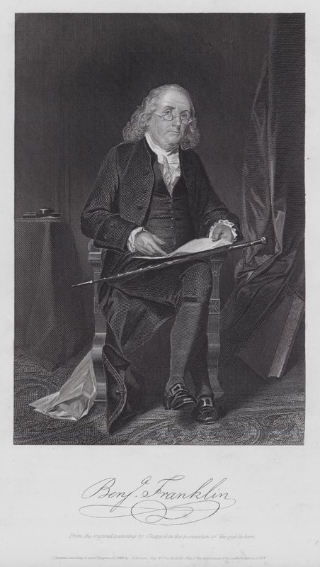 Benjamin Franklin (gravyr) av Alonzo (after) Chappel