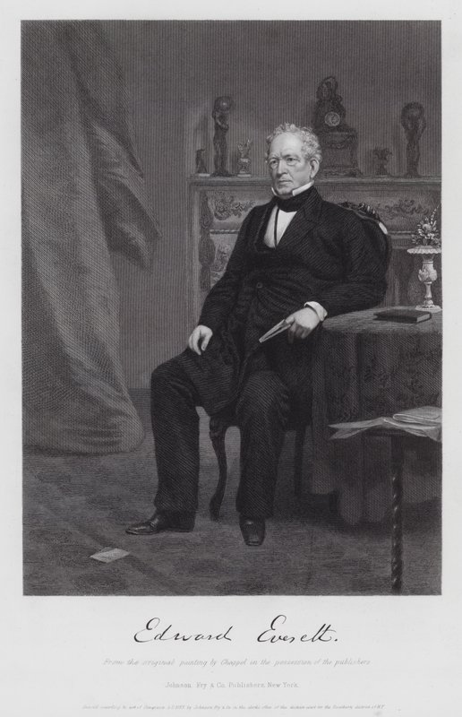 Edward Everett (gravyr) av Alonzo (after) Chappel