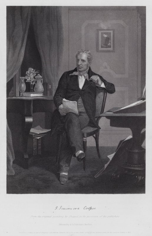 James Fenimore Cooper (gravyr) av Alonzo (after) Chappel