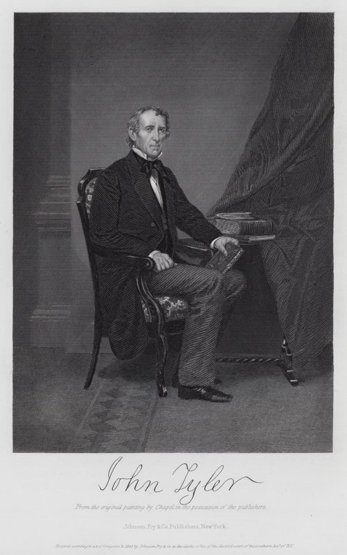John Tyler (gravyr) av Alonzo (after) Chappel