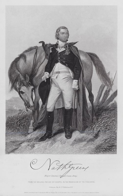 Nathaniel Greene (gravyr) av Alonzo (after) Chappel