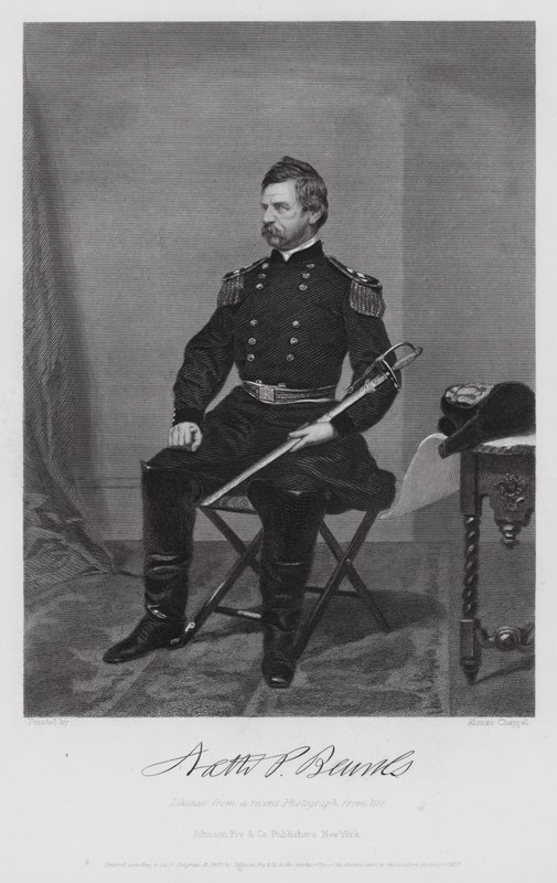 Nathaniel Prentiss Banks (gravyr) av Alonzo (after) Chappel