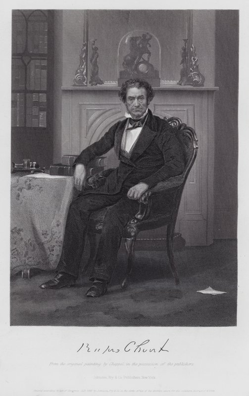 Rufus Choate (gravyr) av Alonzo (after) Chappel