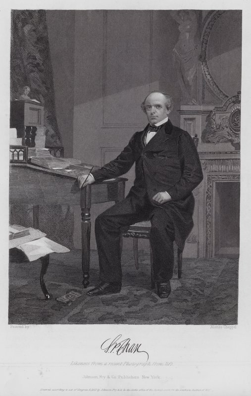 Salmon Portland Chase (gravyr) av Alonzo (after) Chappel