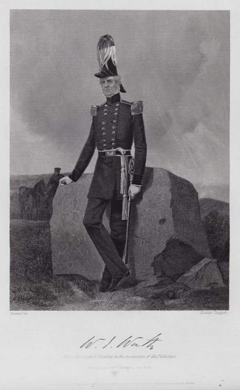 William Jenkins Worth (gravyr) av Alonzo (after) Chappel