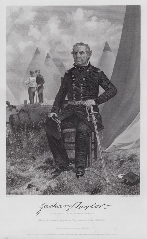 Zachary Taylor (gravyr) av Alonzo (after) Chappel