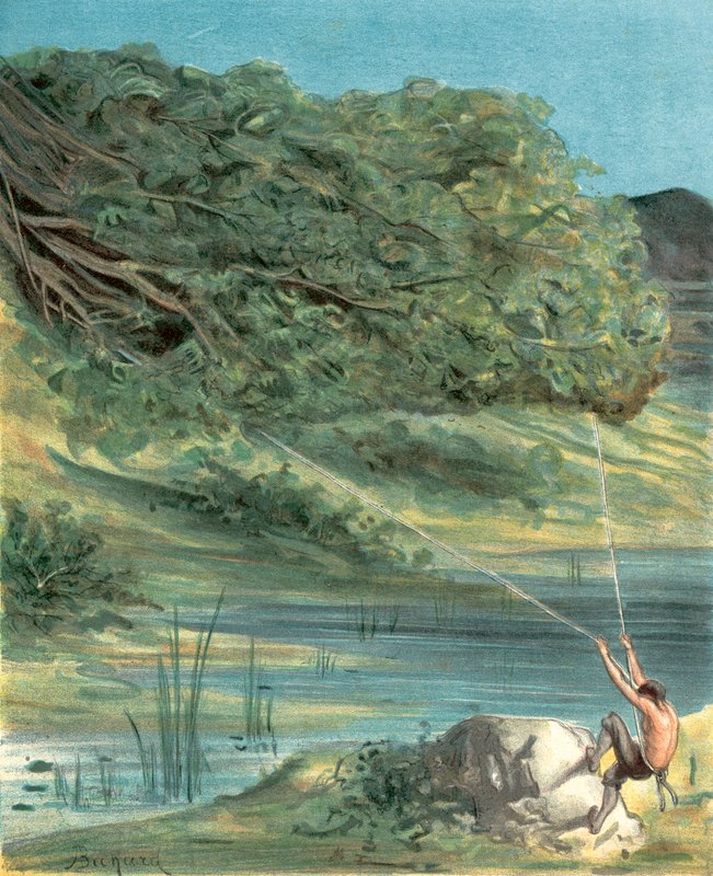 Baron Munchausens äventyr (chromolitho) av Alphonse Adolphe Bichard