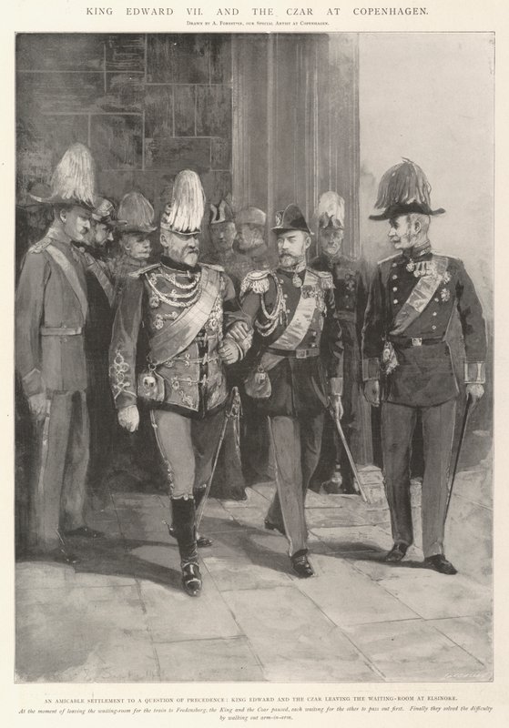 Kung Edward VII och tsaren i Köpenhamn av Amedee Forestier