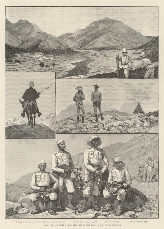 Med Niti Field Force, Sketches on the Road to the Thibet Frontier av Amedee Forestier