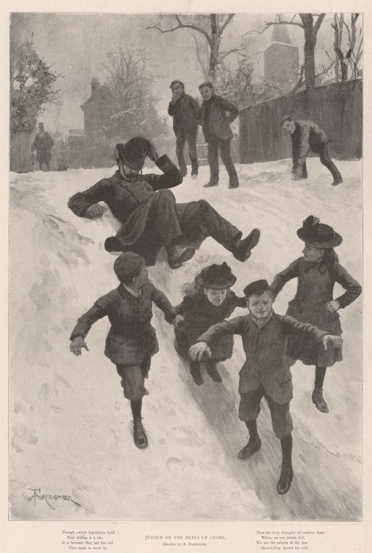 Justice on the Heels of Crime av Amedee Forestier
