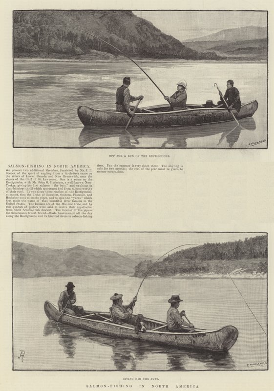 Laxfiske i Nordamerika av Amedee Forestier