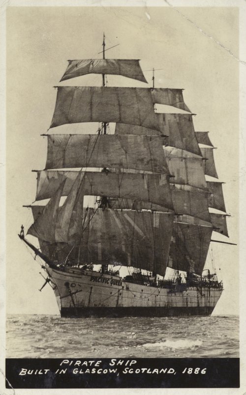 Piratskepp, byggt i Glasgow, Skottland, 1886 av American Photographer