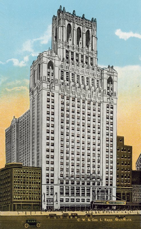 The New United Masonic Temple (färgad bild) av American Photographer