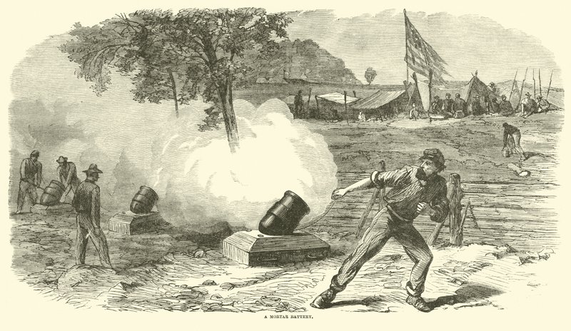 Ett murbruksbatteri, juni 1864 av American School
