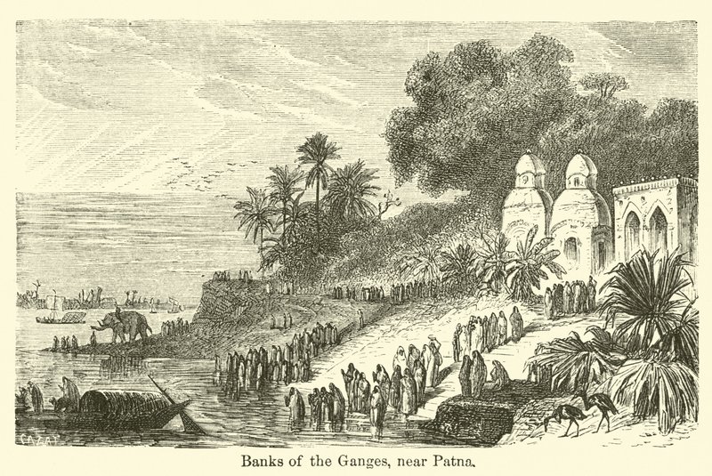 Banks of the Ganges, nära Patna av American School