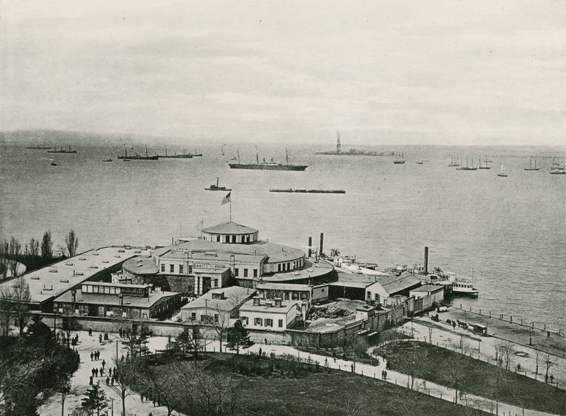 Slottsträdgården (fotogravyr) av American School