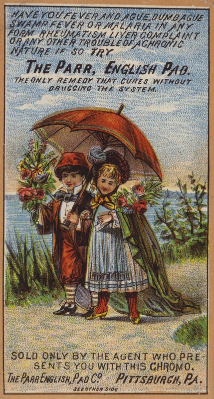 Par som promenerar under paraplyet av American School