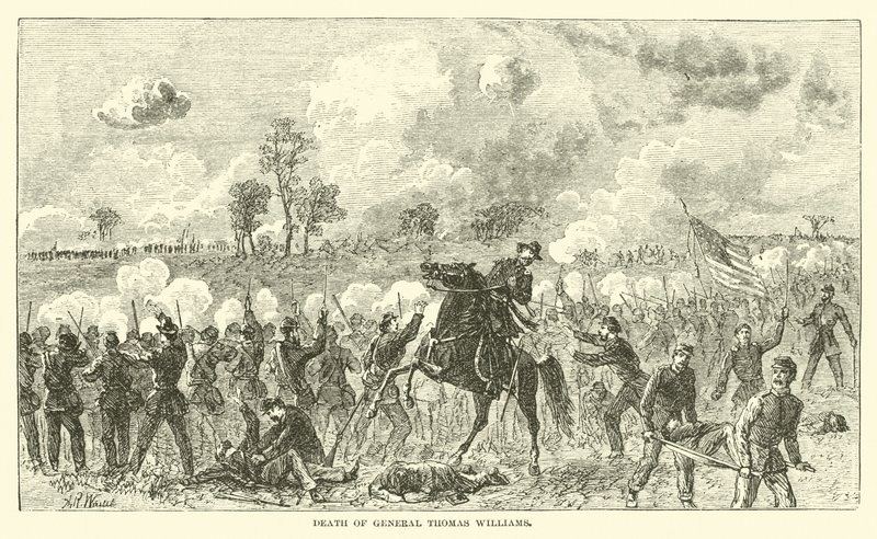 General Thomas Williams död, augusti 1862 av American School